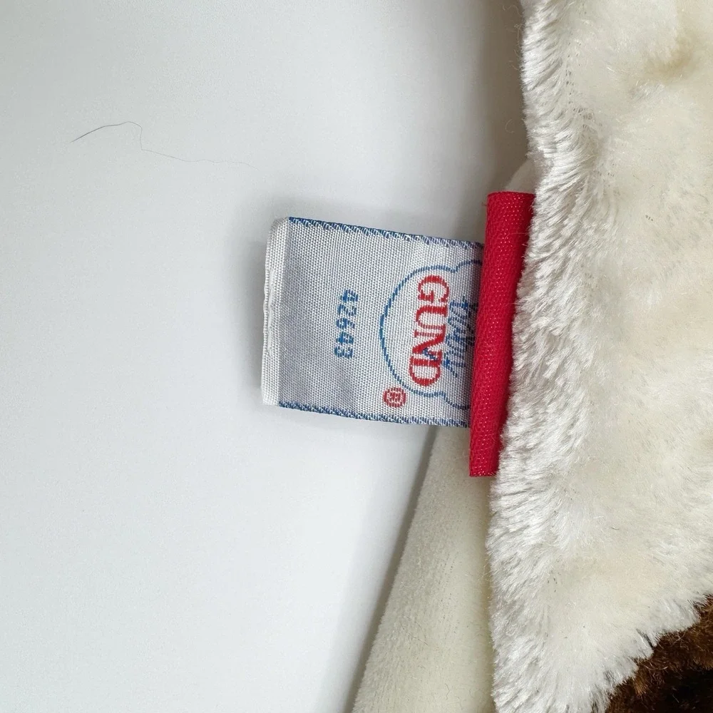 Baby Gund Red Envelope Puppy Dog Plush Blanket Lovey Silky Cream Play Mat 42643